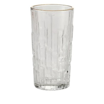 Cairo Water Glass 290 ml - Set of 6 Pcs with Gold Line