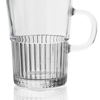 Casablanca Beer Mug 490ml - Set of 4 Pcs - With Gold Line YG1874