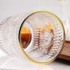 Embossed Crystal Whisky Glass 310 ml - Set of 6 Pcs With Gold Line YG19523 Embossed Crystal Whisky Glass 310 ml - Set of 6 Pcs With Gold Line YG19523