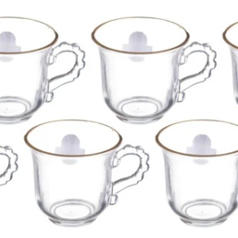 Crystal Glass Mug 210ml - Set Of 6 Pcs YG19539 Crystal Glass Mug 210ml - Set Of 6 Pcs YG19539