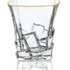 Crystal Whisky Glass - 350ml Set of 6 Pcs YG19543 - With Gold Line Crystal Whisky Glass - 350ml Set of 6 Pcs YG19543 - With Gold Line