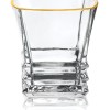 Crystal Whisky Glass 350ml - Set of 6 Pcs YG19545 - With Gold Line Crystal Whisky Glass 350ml - Set of 6 Pcs YG19545 - With Gold Line
