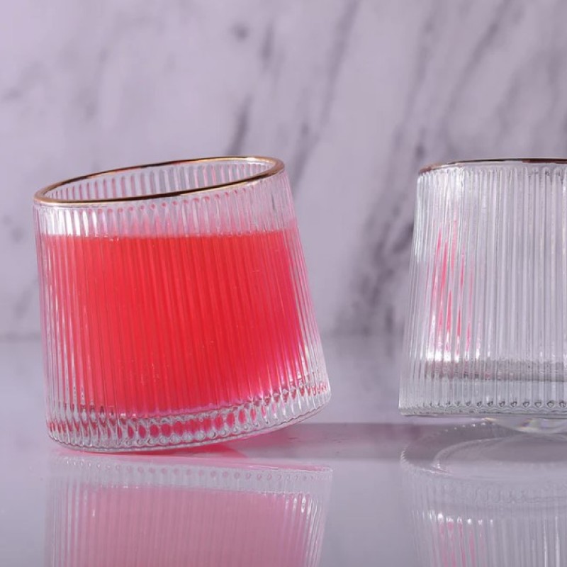 Crystal Rolling Juice Glass 165ml - Set of 6 Pcs with Gold Line YG19551 Crystal Rolling Juice Glass 165ml - Set of 6 Pcs with Gold Line YG19551