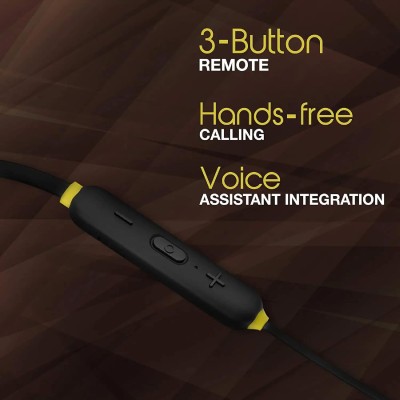 Infinity - JBL Glide 120, in Ear Wireless Earphones with Mic, Deep Bass, Dual Equalizer, 12mm Drivers, Premium Metal Earbuds, Comfortable Flex Neckband, Bluetooth 5.0, IPX5 Sweatproof (Black & Yellow) Infinity - JBL Glide 120, in Ear Wireless Earphones with Mic, Deep Bass, Dual Equalizer, 12mm Drivers, Premium Metal Earbuds, Comfortable Flex Neckband, Bluetooth 5.0, IPX5 Sweatproof (Black & Yellow)
