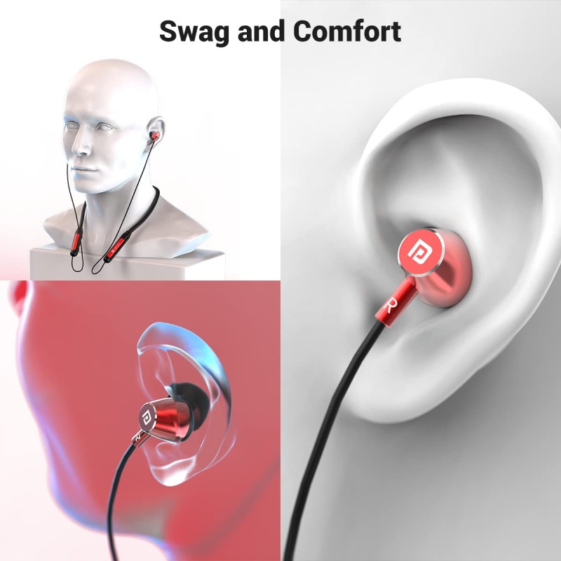 Portronics Harmonics Z3 Wireless Bluetooth 5.3 Neckband in Ear Earphones with Mic, 30 Hrs Playtime, Magnetic Latch, IPX5 Water Resistant, Type C Fast Charging(Red) Portronics Harmonics Z3 Wireless Bluetooth 5.3 Neckband in Ear Earphones with Mic, 30 Hrs Playtime, Magnetic Latch, IPX5 Water Resistant, Type C Fast Charging(Red)