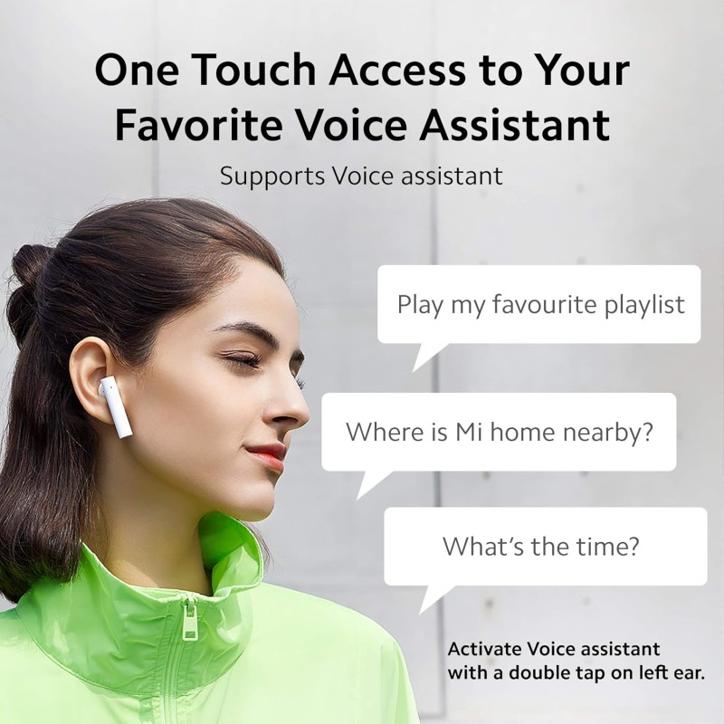 Mi True Wireless Earphones 2C with Dual Mic Environmental Noise Cancellation, 14.2 Dynamic Driver & up to 20hrs of Playback Mi True Wireless Earphones 2C with Dual Mic Environmental Noise Cancellation, 14.2 Dynamic Driver & up to 20hrs of Playback