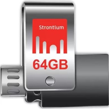 Strontium Nitro Plus 64 GB Pen Drive  (Silver)