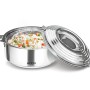 Milton Galaxia 3500 Stainless Steel Casserole, 3.3 litres, Silver