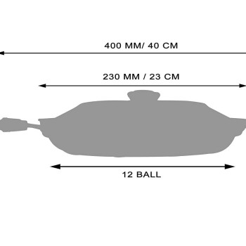Tosaa Non-Stick 12 Cavity Appam Patra Side Handle with lid, Color May Vary