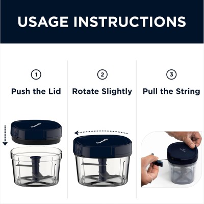Butterfly Premium Plastic Vegetable Chopper 600 ml Blue