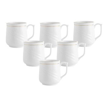 Clay Craft New Lilly Gold Line Coffee & Tea Mugs GL 110 Series, Set of 6