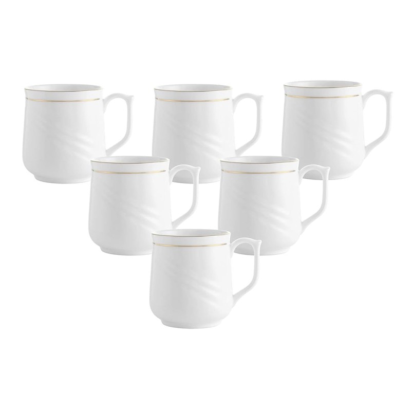Clay Craft New Lilly Gold Line Coffee & Tea Mugs GL 110 Series, Set of 6