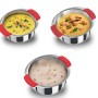 Hawkins Tri-Ply Stainless Steel Metro Patila/Tope/Cook-N-Serve, 3 Pieces Combo Set, 1.5 L, 2 L And 2.5 L, 2.5 Liter, Silver