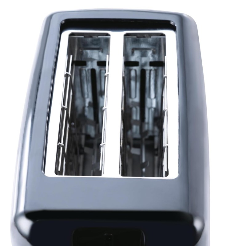 Usha iToast 2 Slice Pop Up Toaster | 750 Watt | 6 Browning settings | Cool touch body | Croissant/Bun warmer | Automatic bread centering for uniform browning (Black)