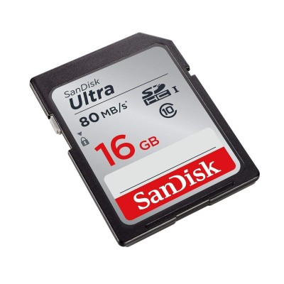 SanDisk Ultra Class 10 UHS-I 16GB SDHC Memory Card (80 MB/s) SanDisk Ultra Class 10 UHS-I 16GB SDHC Memory Card (80 MB/s)