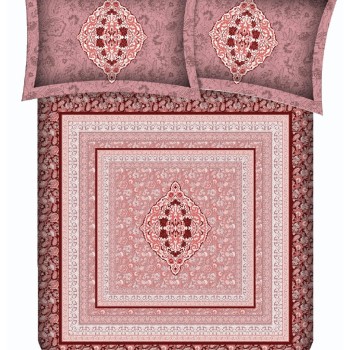 Bella Casa, Double Bedsheet Set with 2 Pillow Covers 100% Cotton -Rajputana