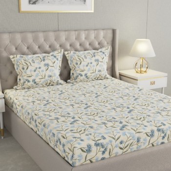 Raymond Home Cozzy 104 TC Double Bedsheet with 2 Pillow Covers