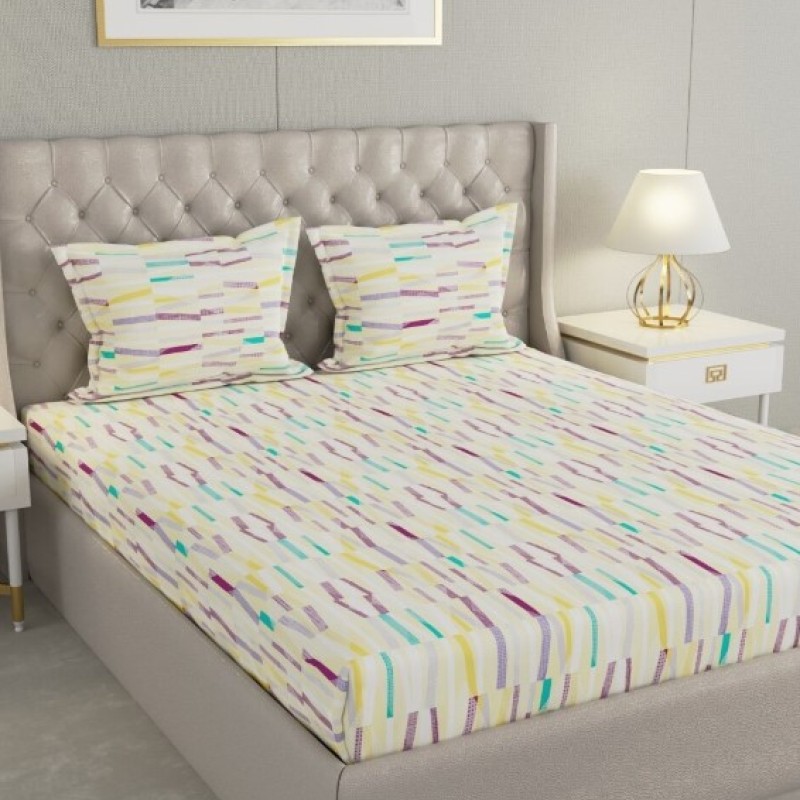 Raymond Home Cozzy 104 TC Double Bedsheet with 2 Pillow Covers