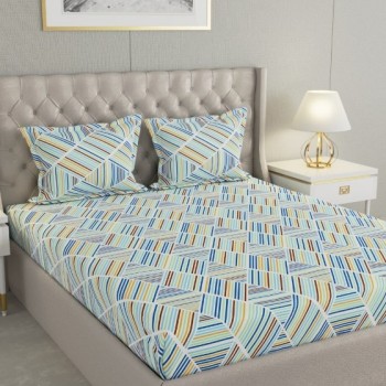 Raymond Home Cozzy 104 TC Double Bedsheet with 2 Pillow Covers