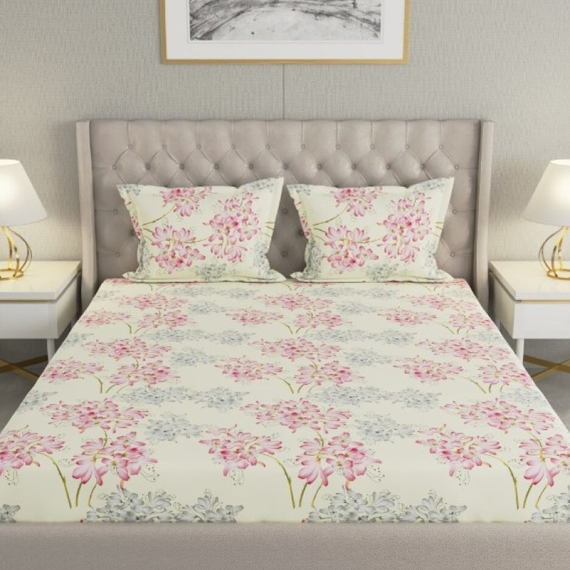 Raymond Home Cozzy 104 TC Double Bedsheet with 2 Pillow Covers Raymond Home Cozzy 104 TC Double Bedsheet with 2 Pillow Covers