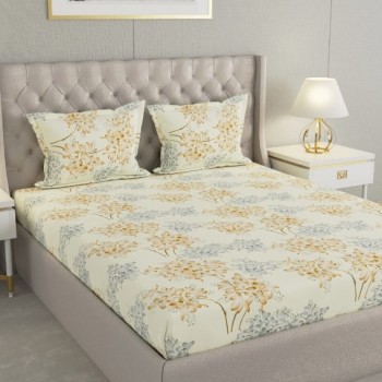 Raymond Home Cozzy 104 TC Double Bedsheet with 2 Pillow Covers