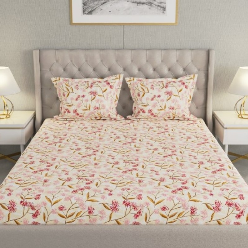 Raymond Home Cozzy 104 TC Double Bedsheet with 2 Pillow Covers