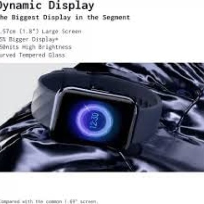 DIZO Watch D 1.8 inch Dynamic display with 550nits brightness (by realme techLife) (Blue Strap, Free Size)