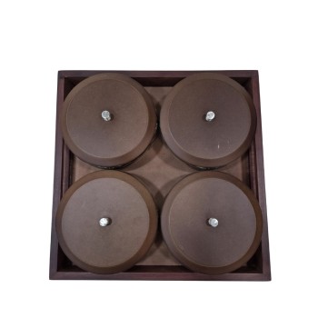 SHAPES Serving Bowl 9pc set Wooden Tray