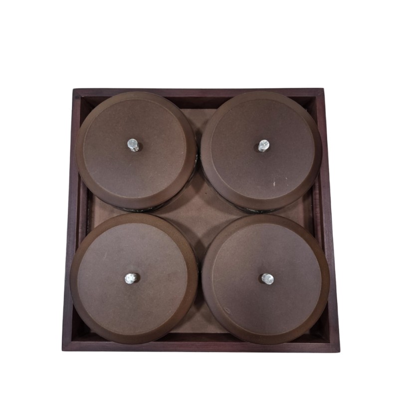 SHAPES Serving Bowl 9pc set Wooden Tray