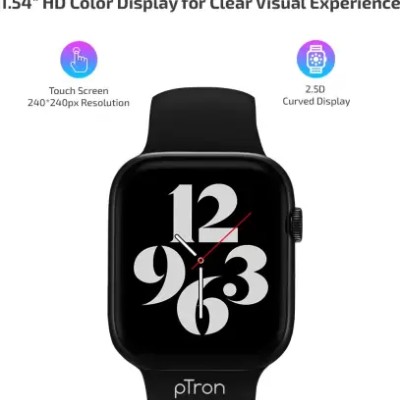 PTron Pulsefit P261 Smartwatch (Black Strap, Regular) PTron Pulsefit P261 Smartwatch (Black Strap, Regular)
