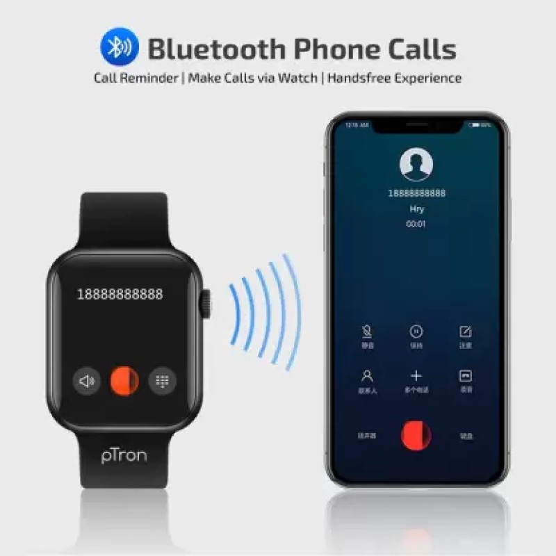 PTron Pulsefit P261 Smartwatch (Black Strap, Regular) PTron Pulsefit P261 Smartwatch (Black Strap, Regular)