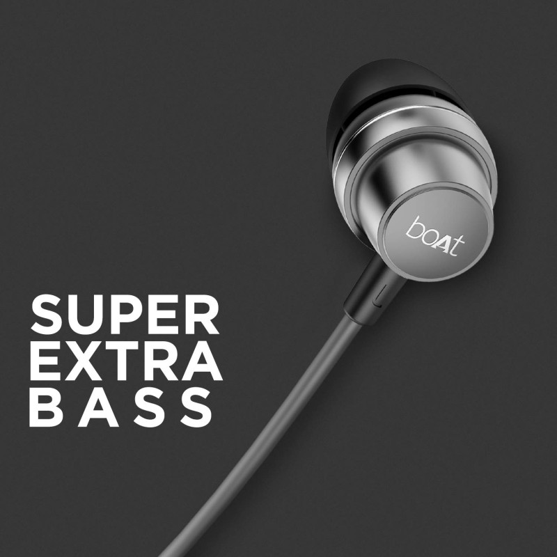 boAt BassHeads 182 Wired in Ear Earphone with Mic (Black) boAt BassHeads 182 Wired in Ear Earphone with Mic (Black)