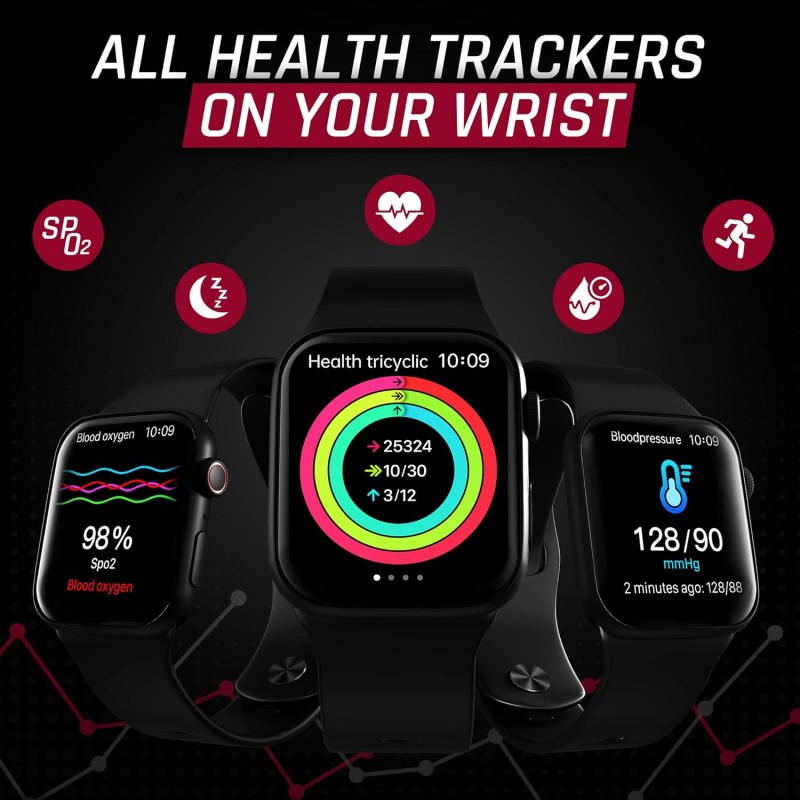 Hammer Pulse Ace 2.0 Bluetooth Calling Smartwatch - Crown Black Hammer Pulse Ace 2.0 Bluetooth Calling Smartwatch - Crown Black