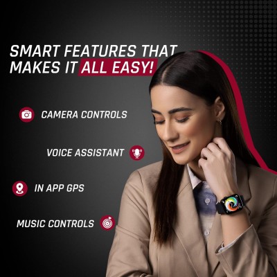 Hammer Pulse Ace 2.0 Bluetooth Calling Smartwatch - Crown Black Hammer Pulse Ace 2.0 Bluetooth Calling Smartwatch - Crown Black