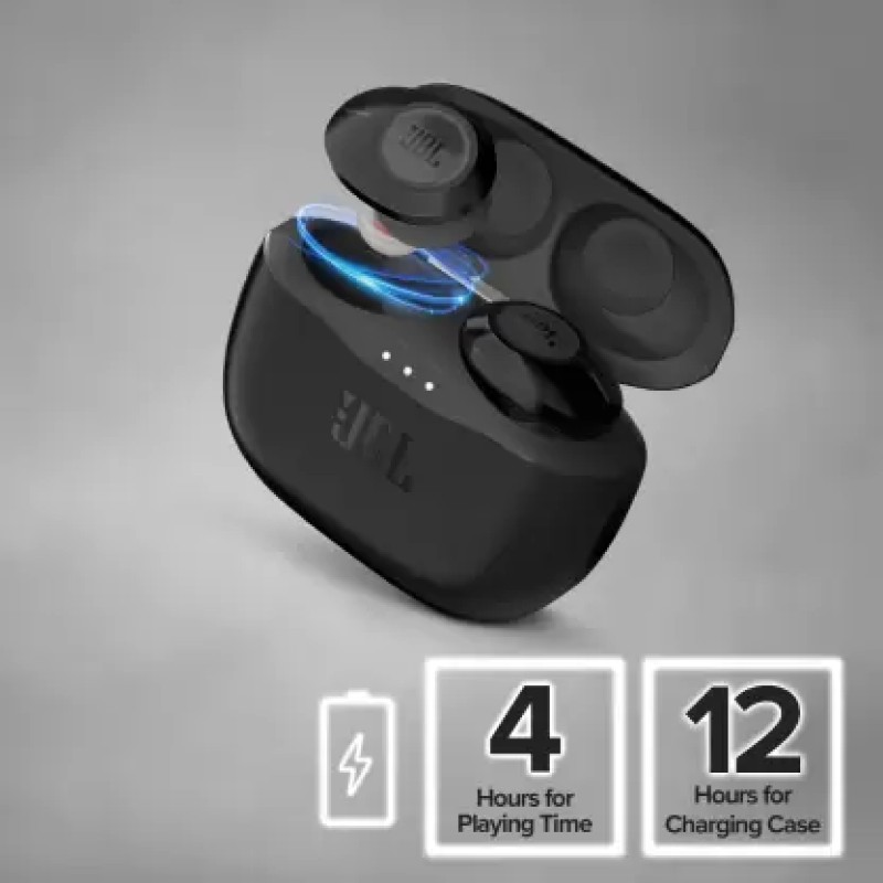 JBL Tune 120 Bluetooth Truly Wireless in Ear Earbuds with Mic Black JBL Tune 120 Bluetooth Truly Wireless in Ear Earbuds with Mic Black