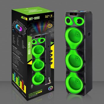 MT-1222 Power Party 3 Horn 12 Inch Speaker Big TWS Bass Speaker With Double Wireless Microphone MT-1222 Power Party 3 Horn 12 Inch Speaker Big TWS Bass Speaker With Double Wireless Microphone