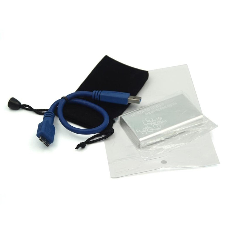 mSATA to USB 3.0 Enclosure, mSATA SSD Adapter External SSD mSATA to USB 3.0 Enclosure, mSATA SSD Adapter External SSD