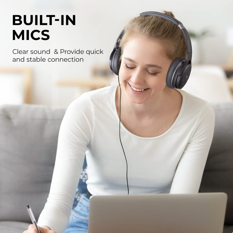 Tribit XFree Go Headphones with Mic - Black Tribit XFree Go Headphones with Mic - Black