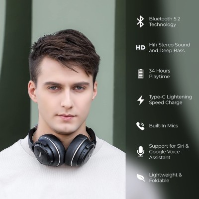 Tribit XFree Go Headphones with Mic - Black Tribit XFree Go Headphones with Mic - Black