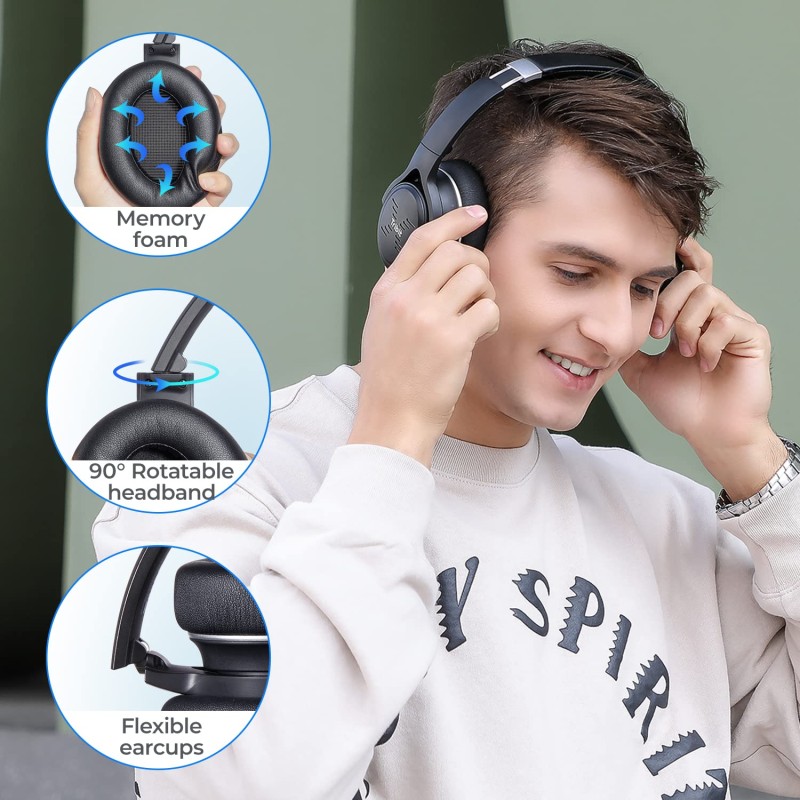 Tribit XFree Go Headphones with Mic - Black Tribit XFree Go Headphones with Mic - Black