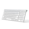 iClever Bluetooth Keyboard BK10, Multi-Device Rechargeable Wireless Keyboard - Sliver iClever Bluetooth Keyboard BK10, Multi-Device Rechargeable Wireless Keyboard - Sliver