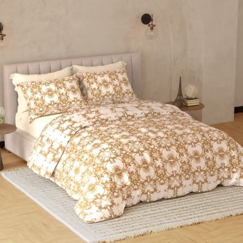 Raymond Home Avenue Cotton Rich King Bedsheet with 2 Pillow Covers