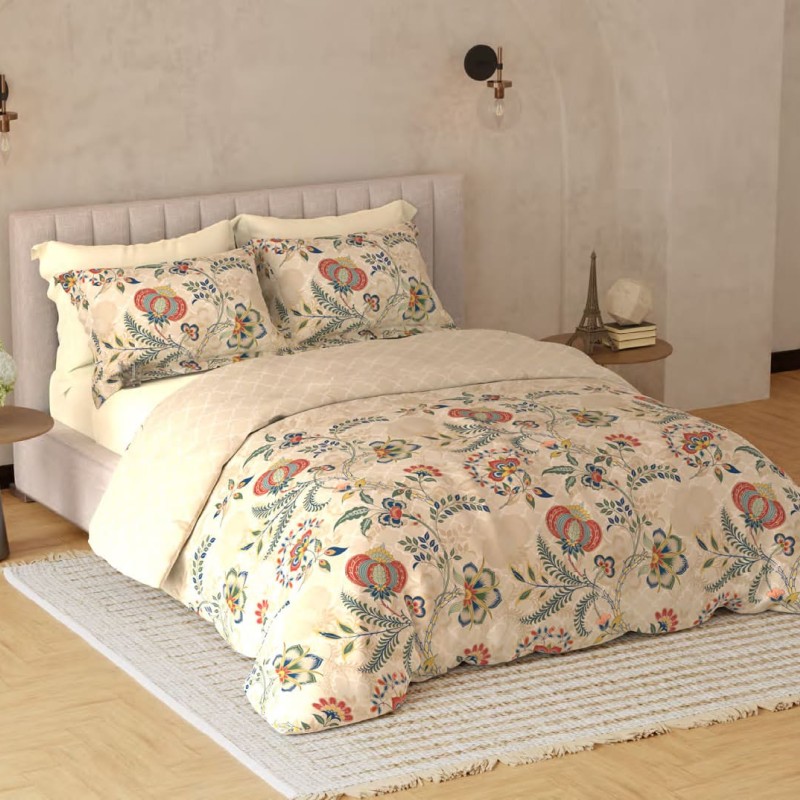 Raymond Home Avenue Cotton Rich King Bedsheet with 2 Pillow Covers