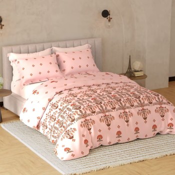 Raymond Home Avenue Cotton Rich King Bedsheet with 2 Pillow Covers