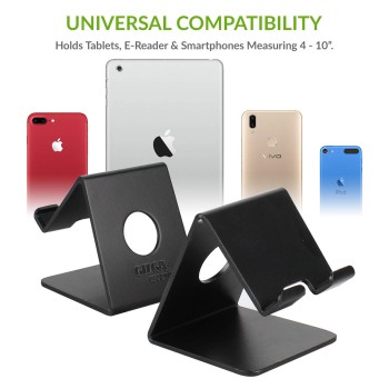 Gizga Essentials Portable Mobile Tabletop Stand, Precise Cutout to Enable Charging During Use - Black Gizga Essentials Portable Mobile Tabletop Stand, Precise Cutout to Enable Charging During Use - Black