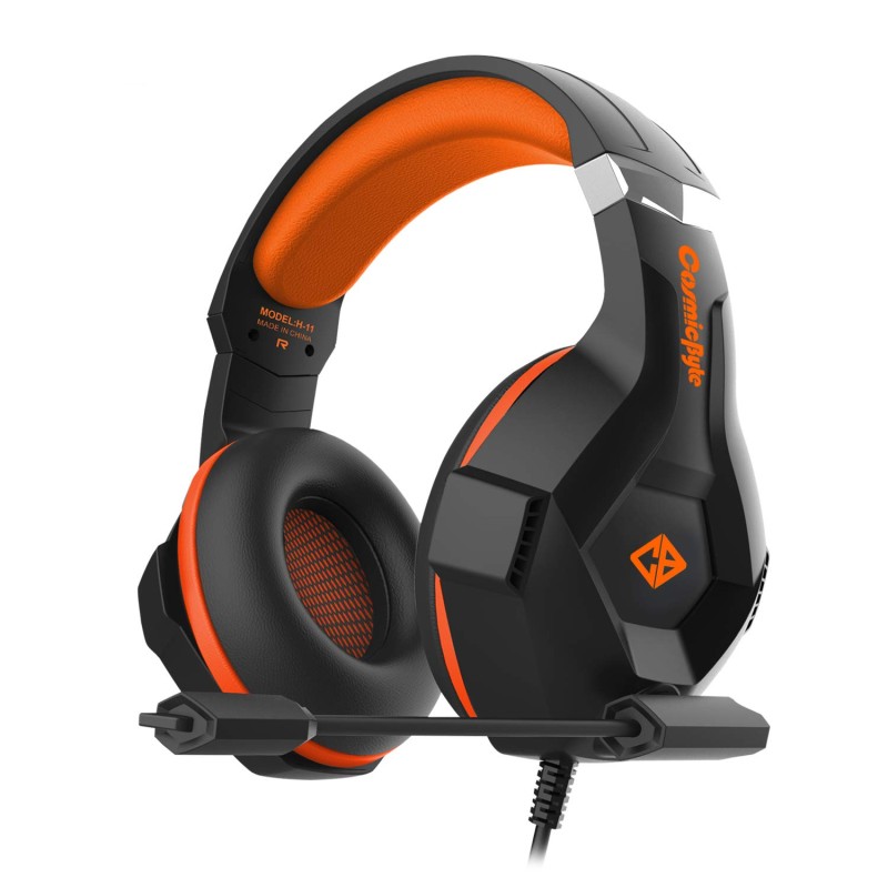 Cosmic Byte H11 Gaming Wired Over-Ear PC Headset With Microphone (Black/Orange, Pack Of 1) Cosmic Byte H11 Gaming Wired Over-Ear PC Headset With Microphone (Black/Orange, Pack Of 1)