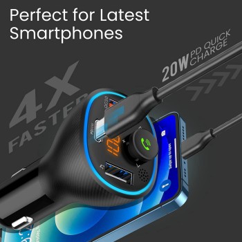 Portronics Auto 15 Bluetooth - FM Transmitter in-Car Radio Adapter for Hands-Free Calling - (Black) Portronics Auto 15 Bluetooth - FM Transmitter in-Car Radio Adapter for Hands-Free Calling - (Black)