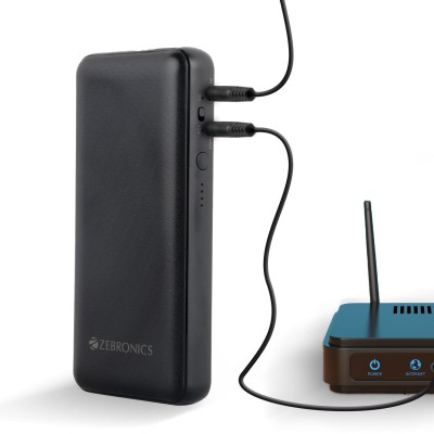 ZEBRONICS ZEB-M24Q27 Router UPS with 19200mAh, 48W max, Built-in protections, LED Indicator, DC 12V/9V/5V Input Output Support ZEBRONICS ZEB-M24Q27 Router UPS with 19200mAh, 48W max, Built-in protections, LED Indicator, DC 12V/9V/5V Input Output Support