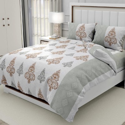 Bella Casa, Double Bedsheet Set with 2 Pillow Covers - Cotton -Boston Bella Casa, Double Bedsheet Set with 2 Pillow Covers - Cotton -Boston