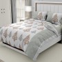 Bella Casa, Double Bedsheet Set with 2 Pillow Covers - Cotton -Boston